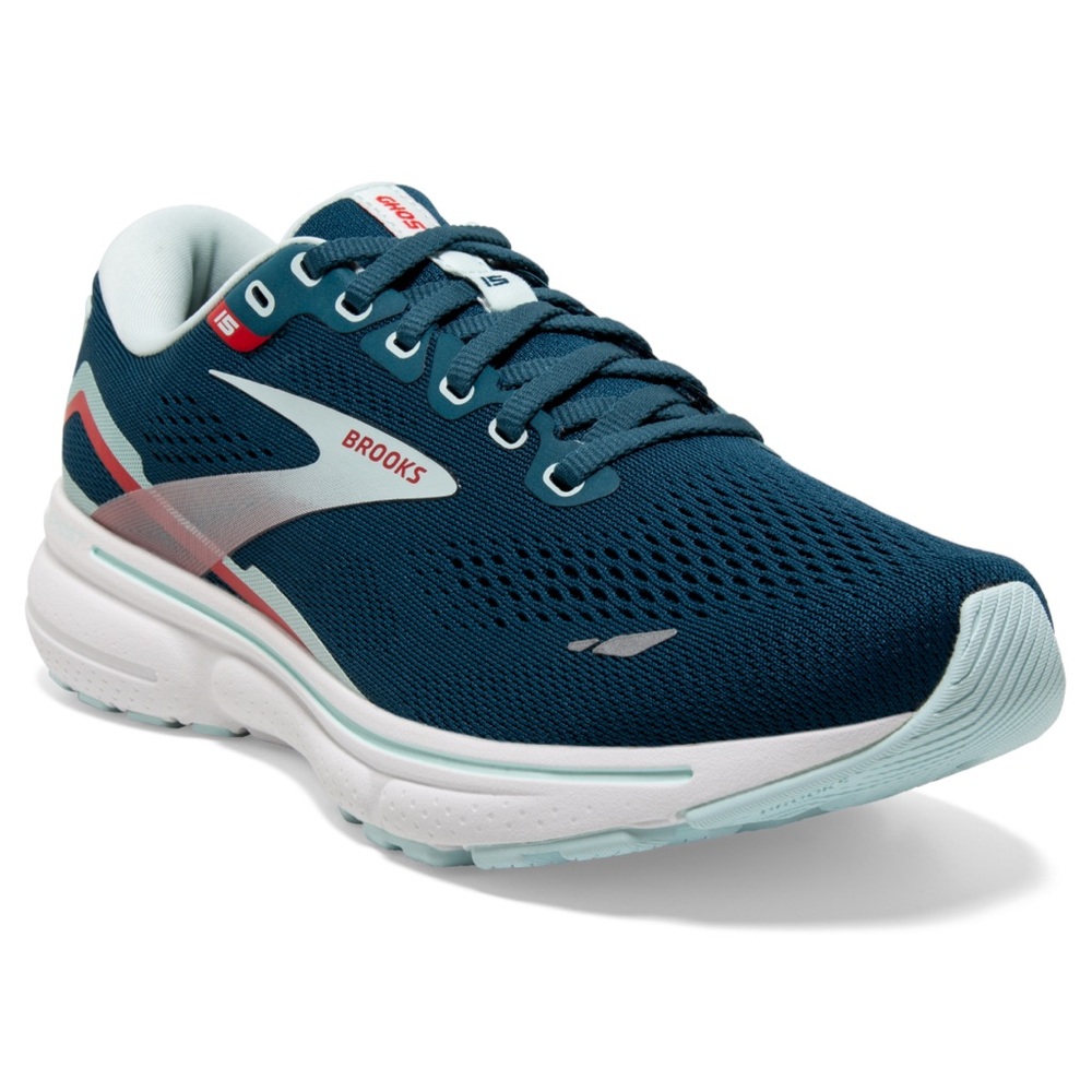 Brooks Ghost 15 Women's Blue And White Athletic Shoes